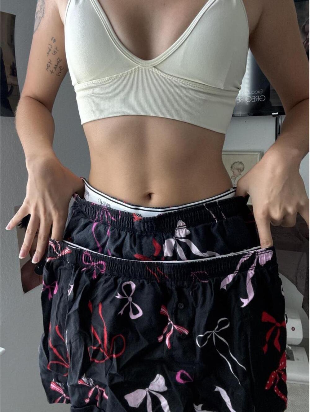 Victoria's Secret Women's Black and Multi Shorts